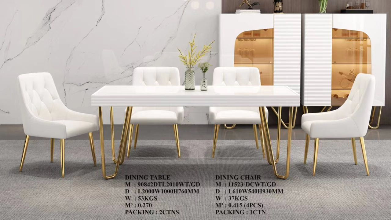 908043+11523 dinning table +6 chairs