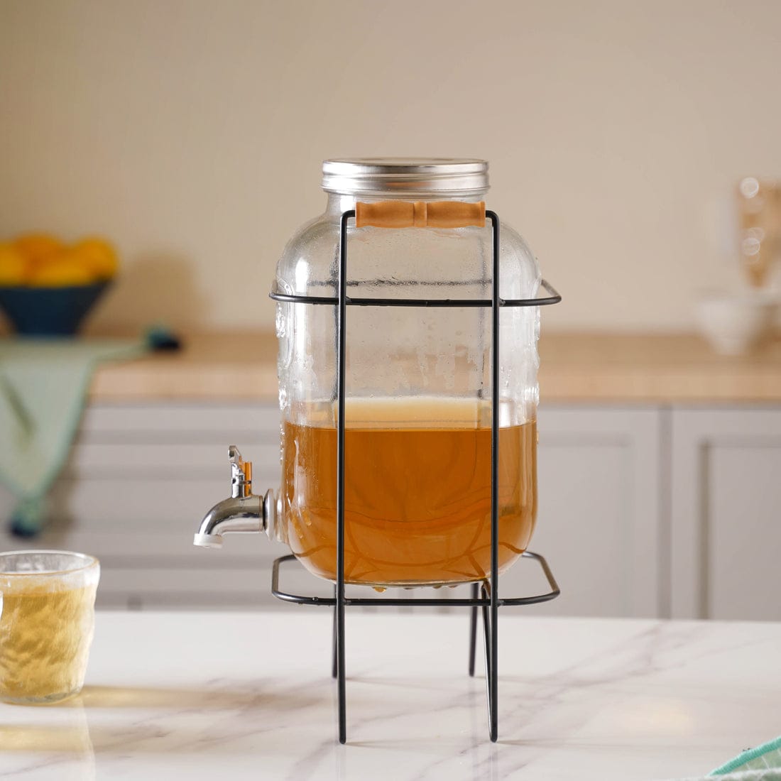 1841-4 glass dispenser with stand