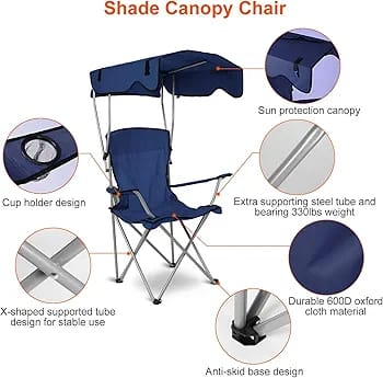 093-774 camping chair with shade