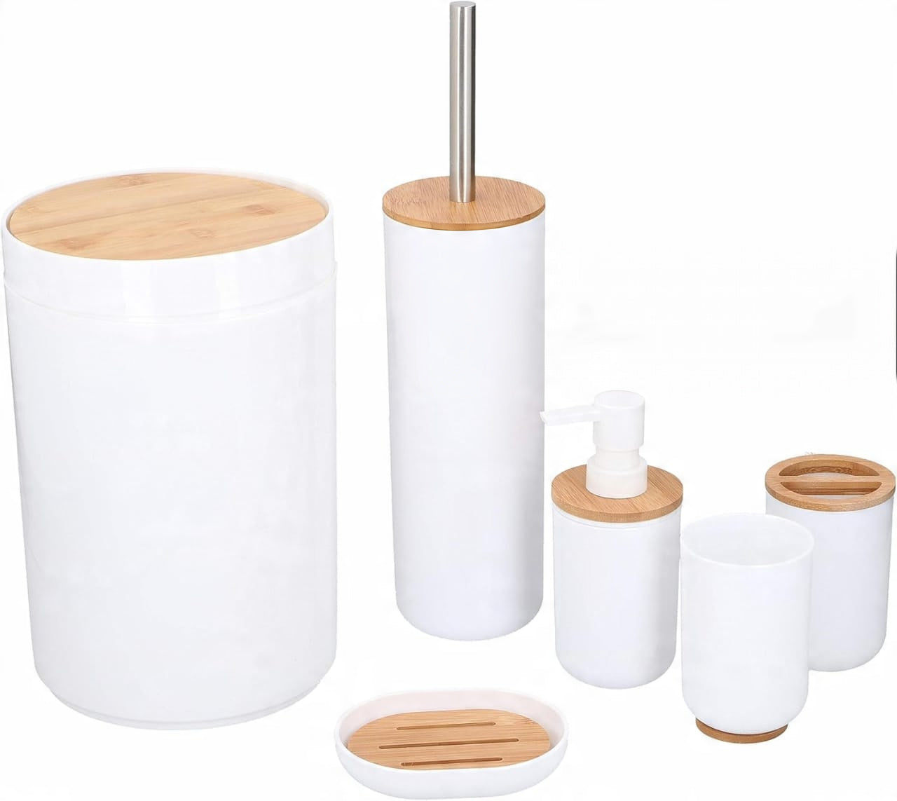 PS0112AC-6 PLASTIC BATHROOM 6PCS SET