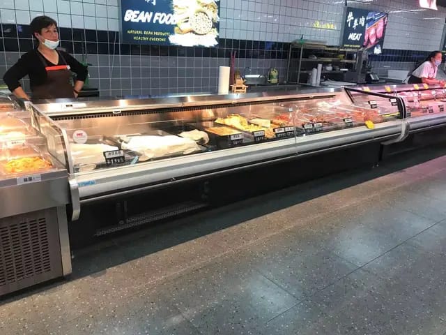 Industrial fridge display
