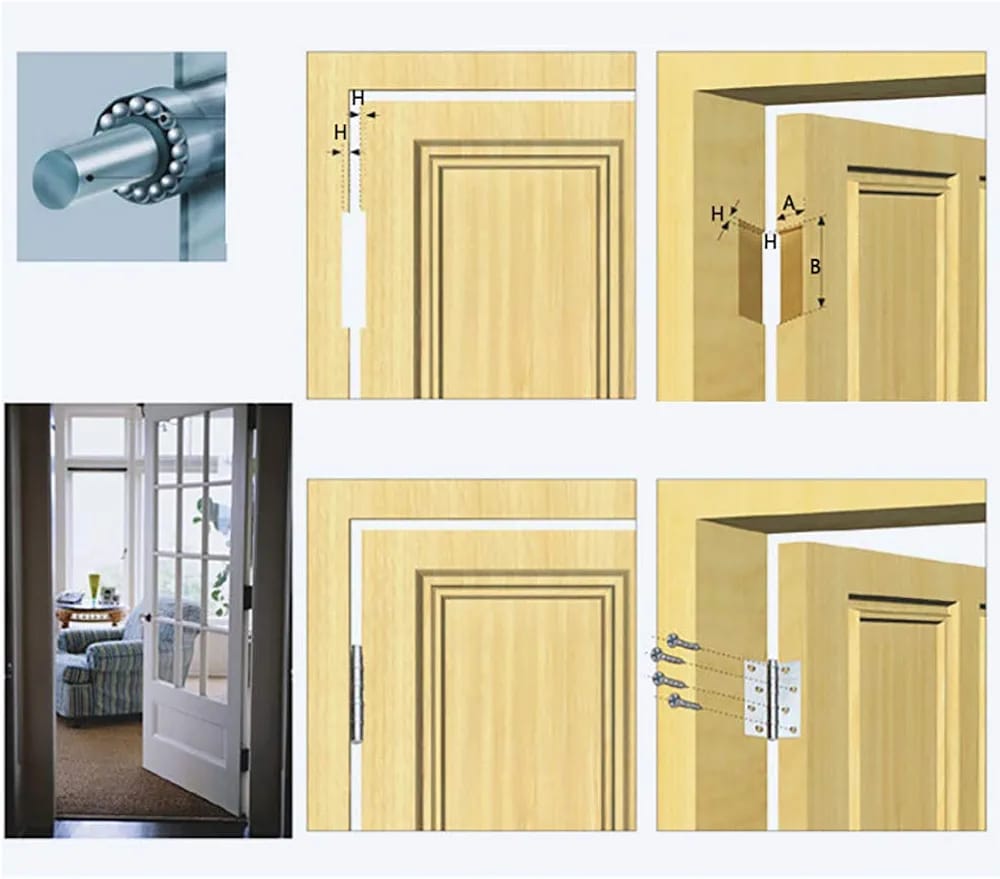 Hinge 4" gold