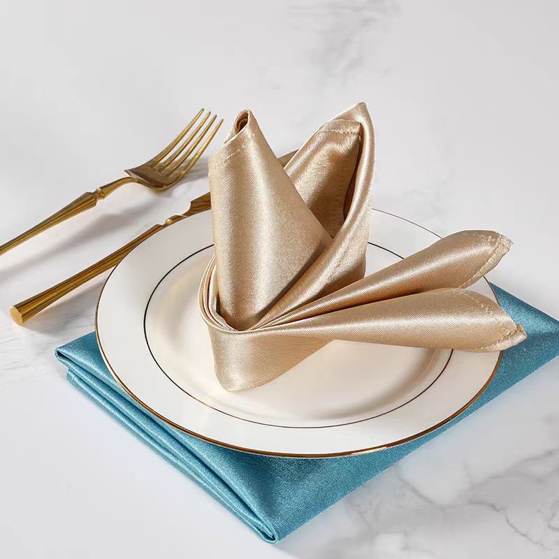 Knitted satin napkins