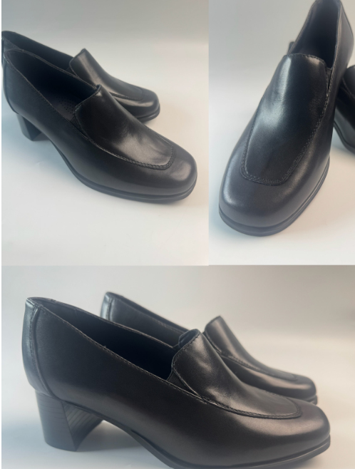 High heel ladies leather shoes