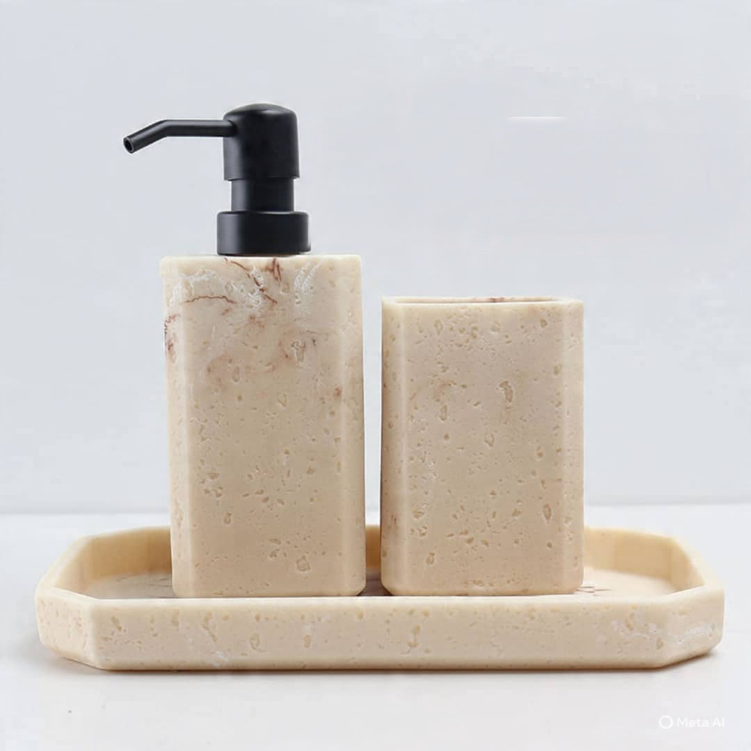 BRE0764AA-3 RESIN BATHROOM 3PCS SET