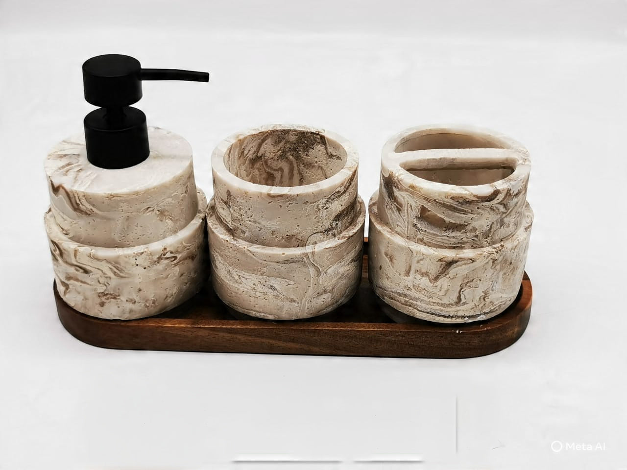 BRE0969AA-4 RESIN BATHROOM 4PCS SET