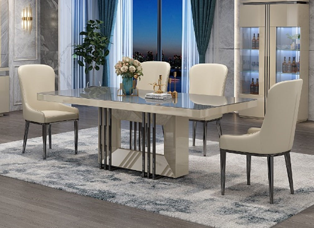 92248+11709 dinning table +6 chairs