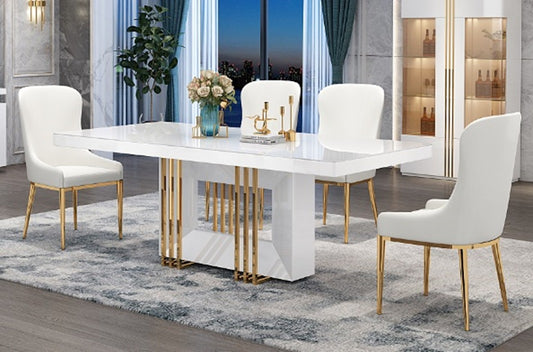 90420+11576 dinning table +6 chairs