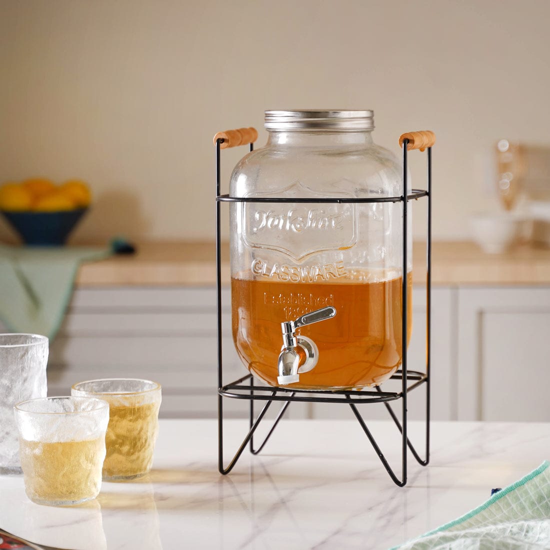 1841-4 glass dispenser with stand