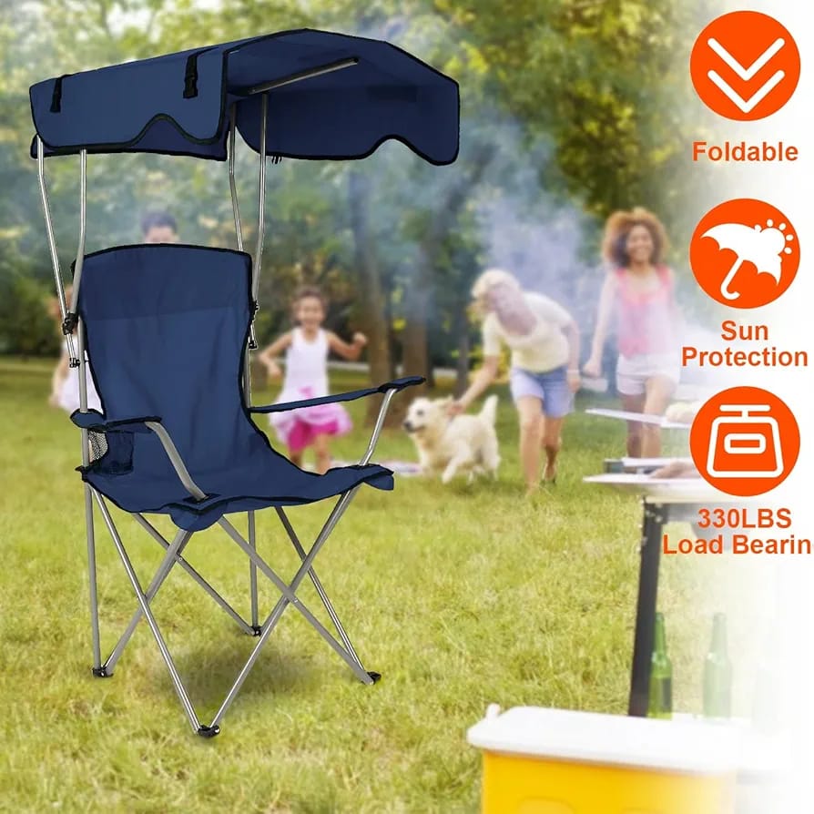 093-774 camping chair with shade