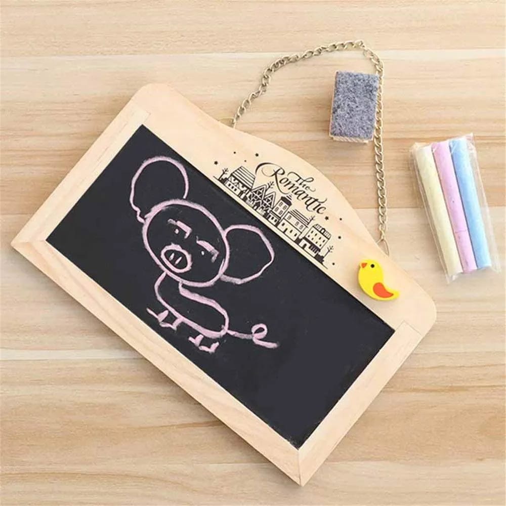 Black & white board with chain