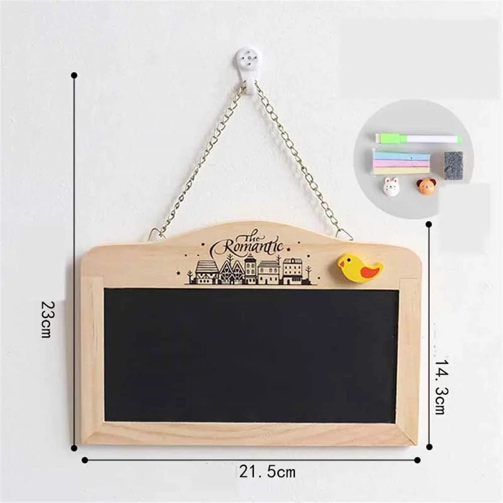 Black & white board with chain