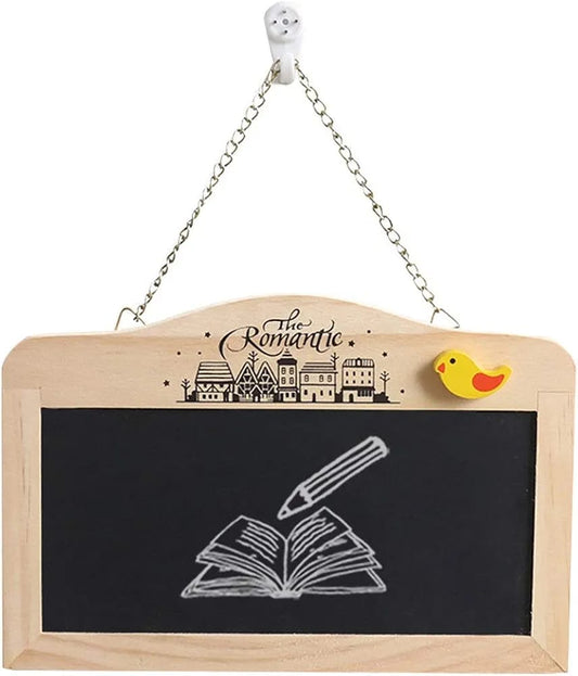 Black & white board with chain