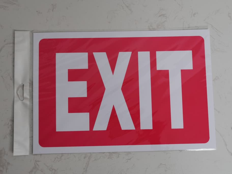 Exit sign