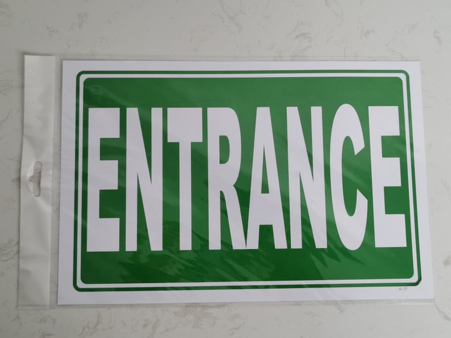 Entrance sign