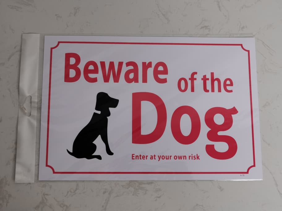 Dog sign