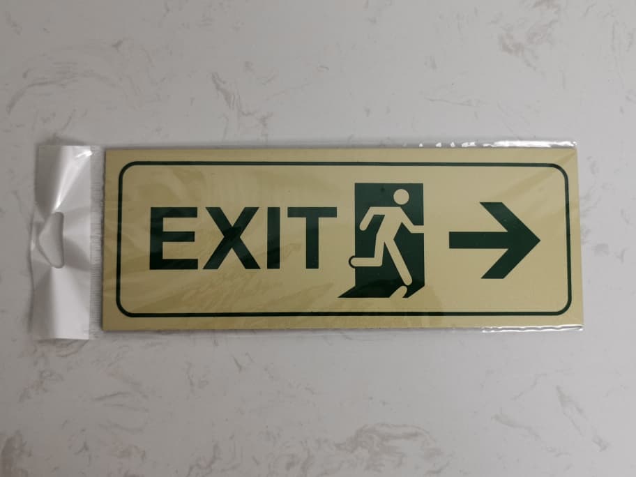 Exit sign