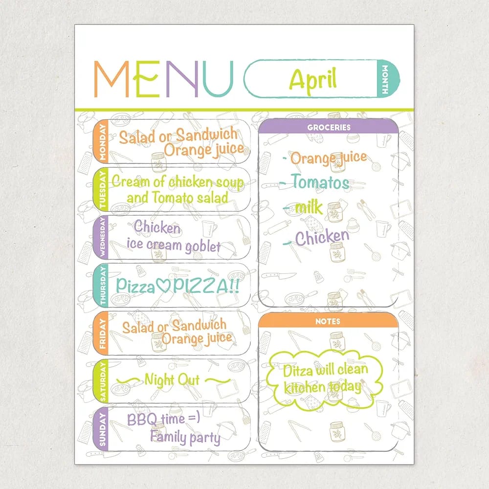 HFWJ07 MAGNETIC NOTE SHEET
