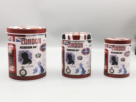 A010 3PCS ROUND MONEY BOX
