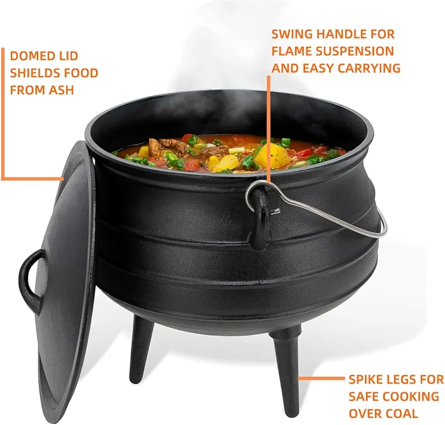 Pot kalke 3leg pot cast iron