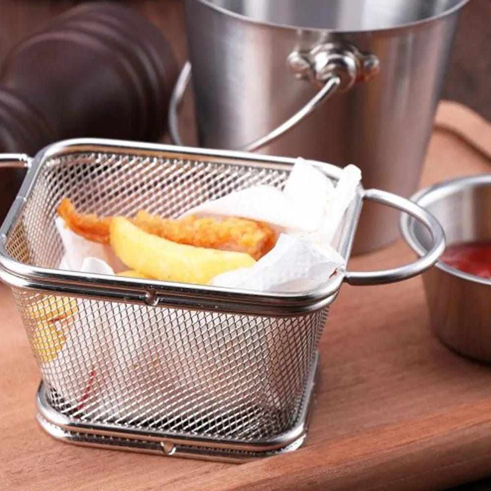 Double handle snack drainer
