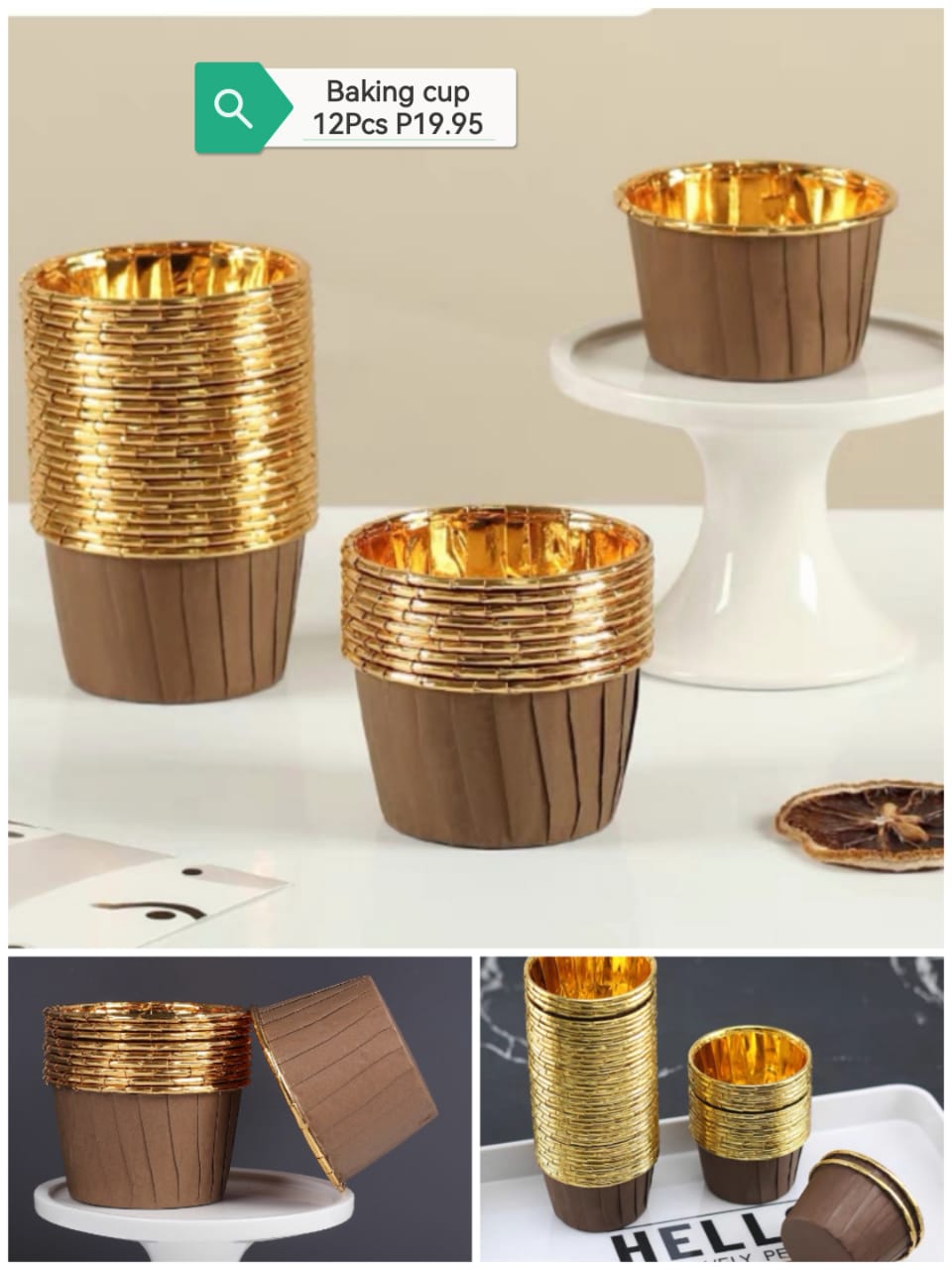 692048 Single Golden Baking Cup