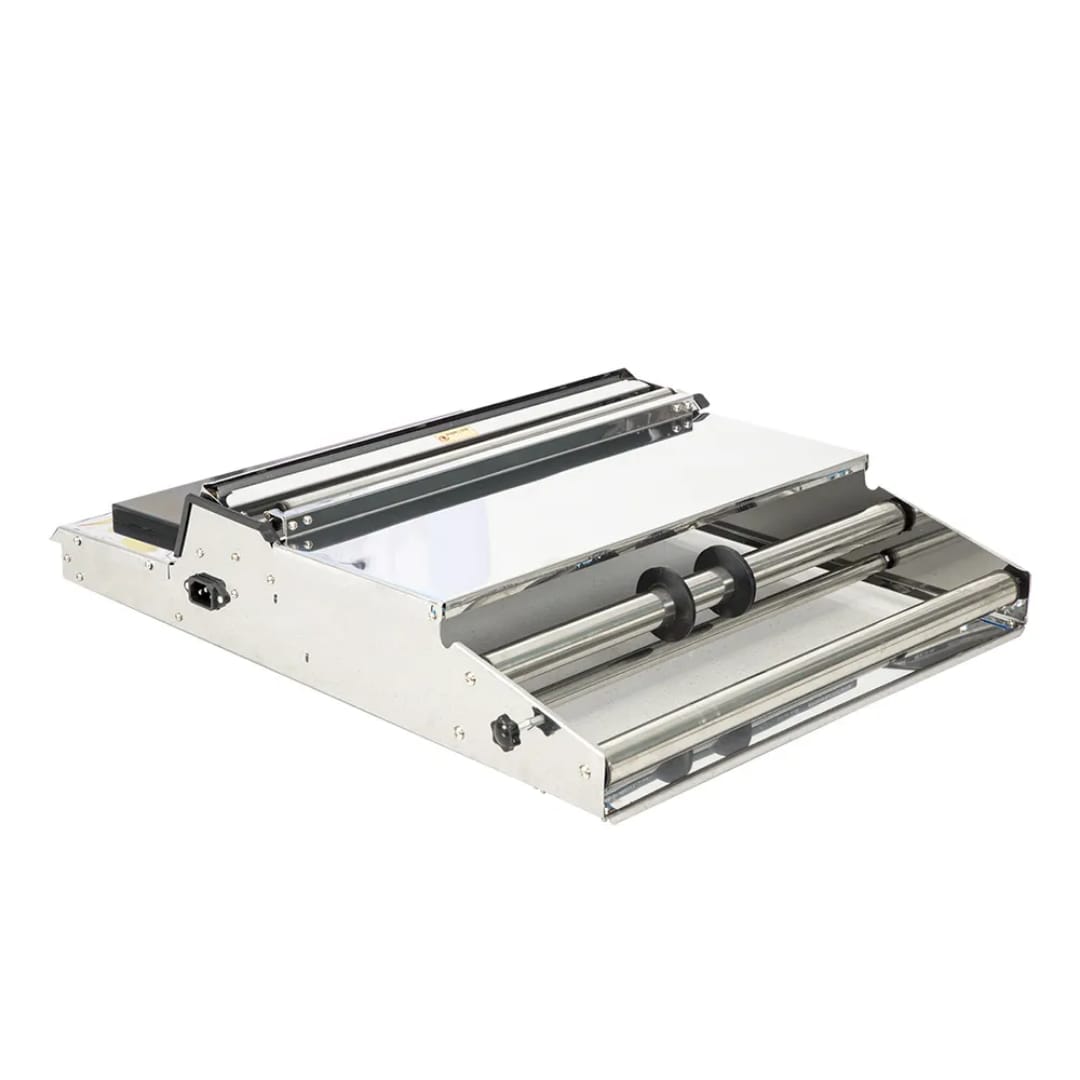 Plastic film wrapping machine