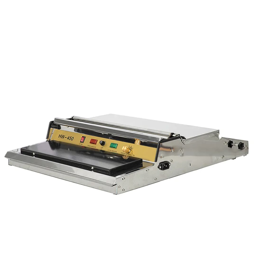 Plastic film wrapping machine