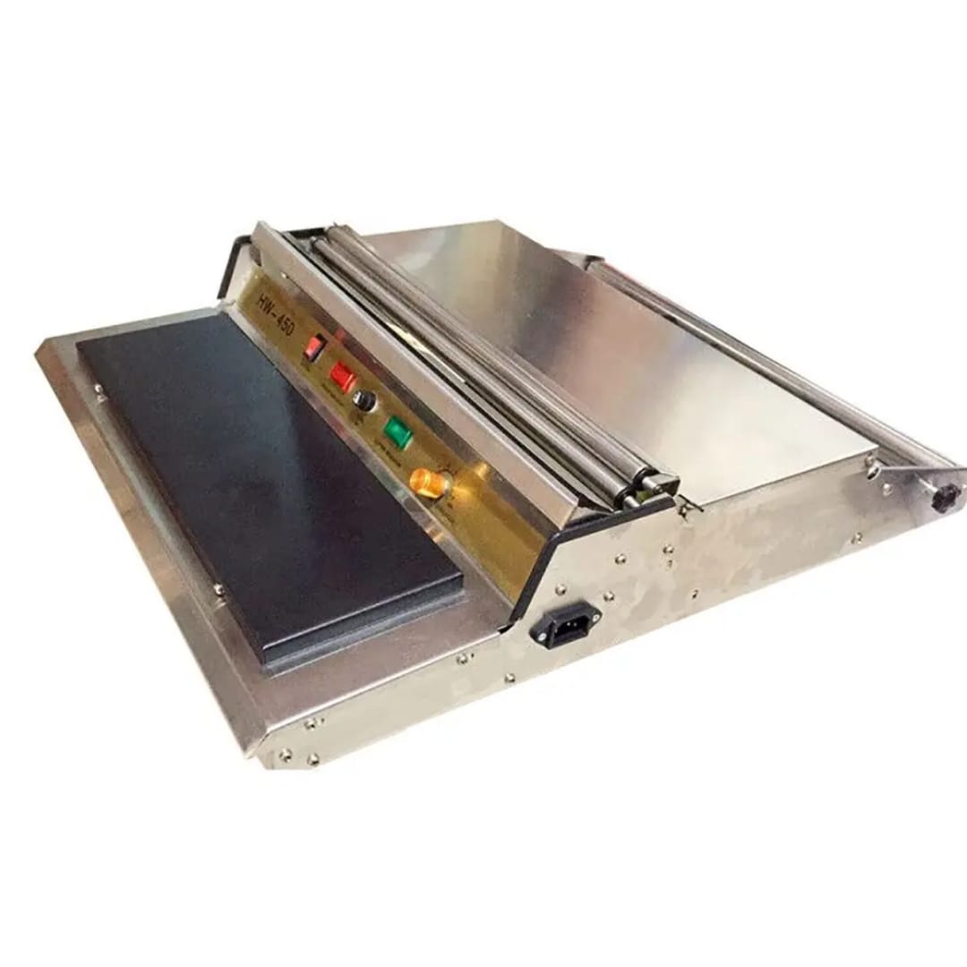 Plastic film wrapping machine