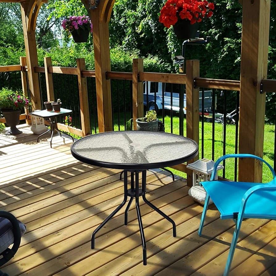 093-82 round glass table