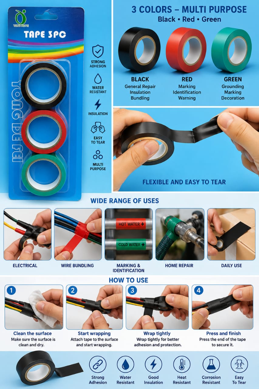 3pcs insulation tape
