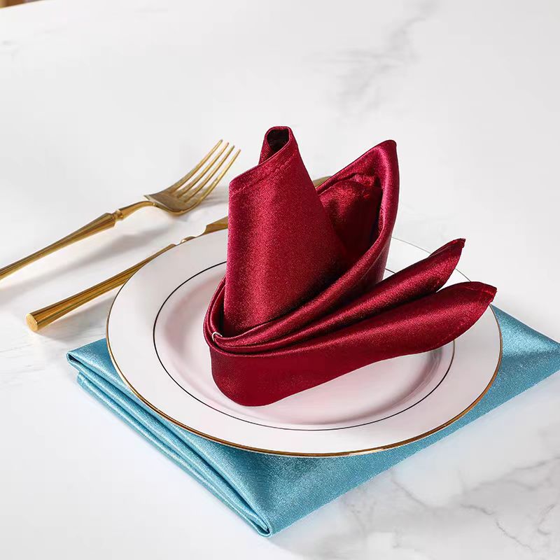 Knitted satin napkins