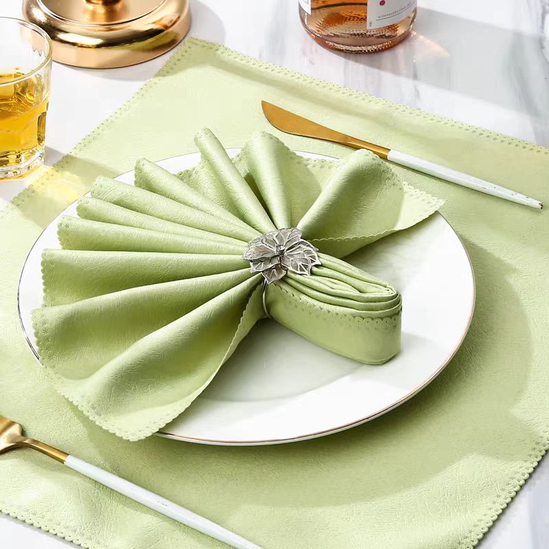 Knitted satin napkins