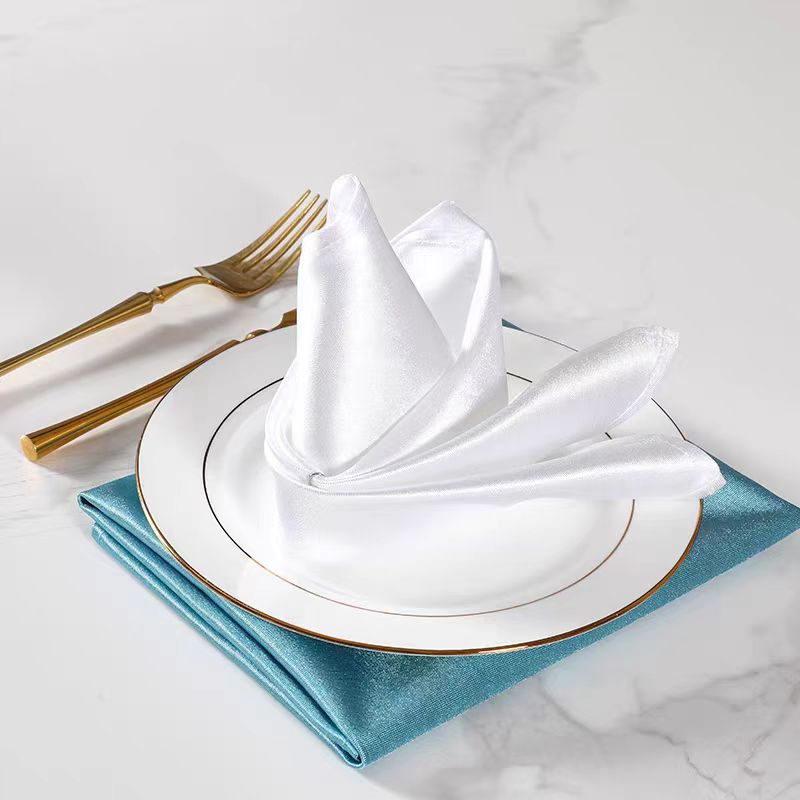 Knitted satin napkins