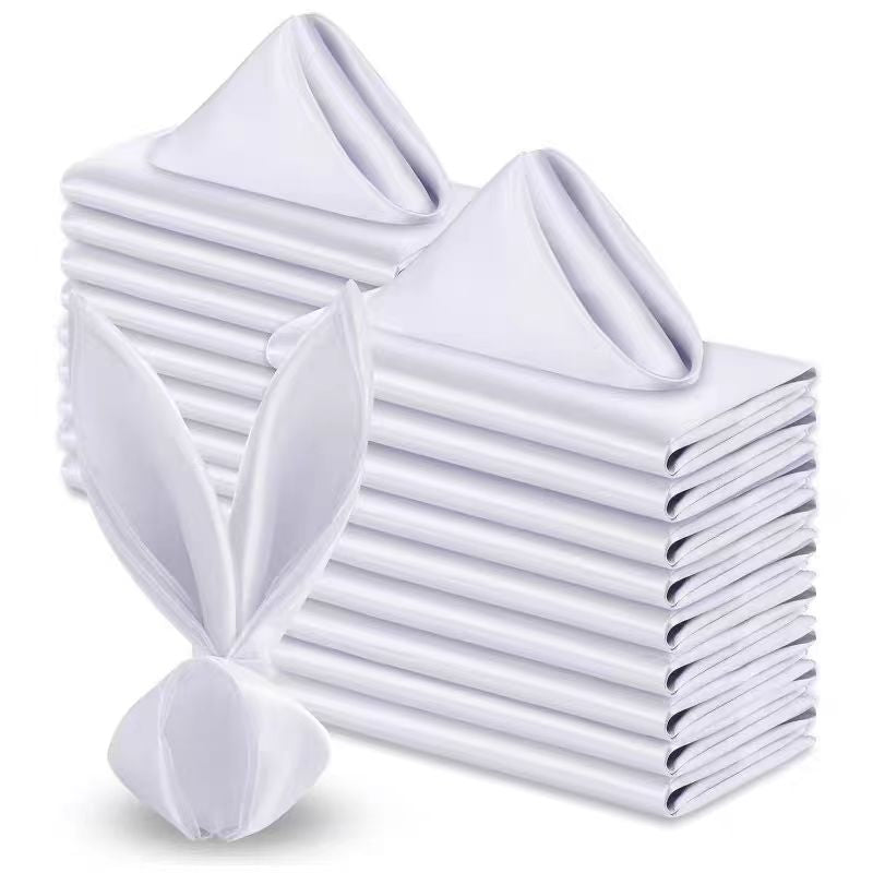 Knitted satin napkins