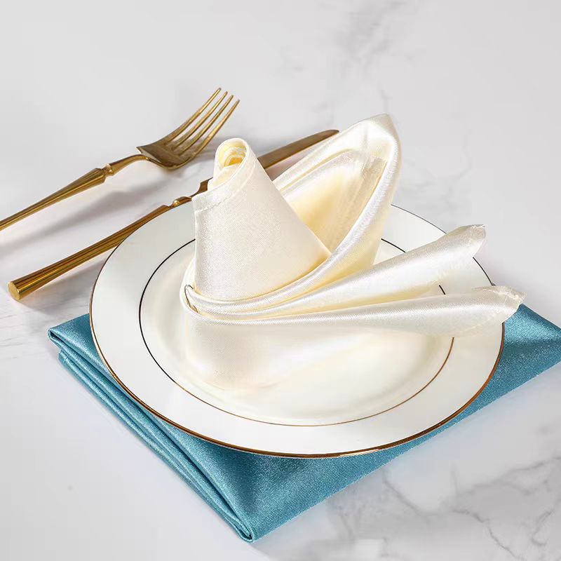 Knitted satin napkins