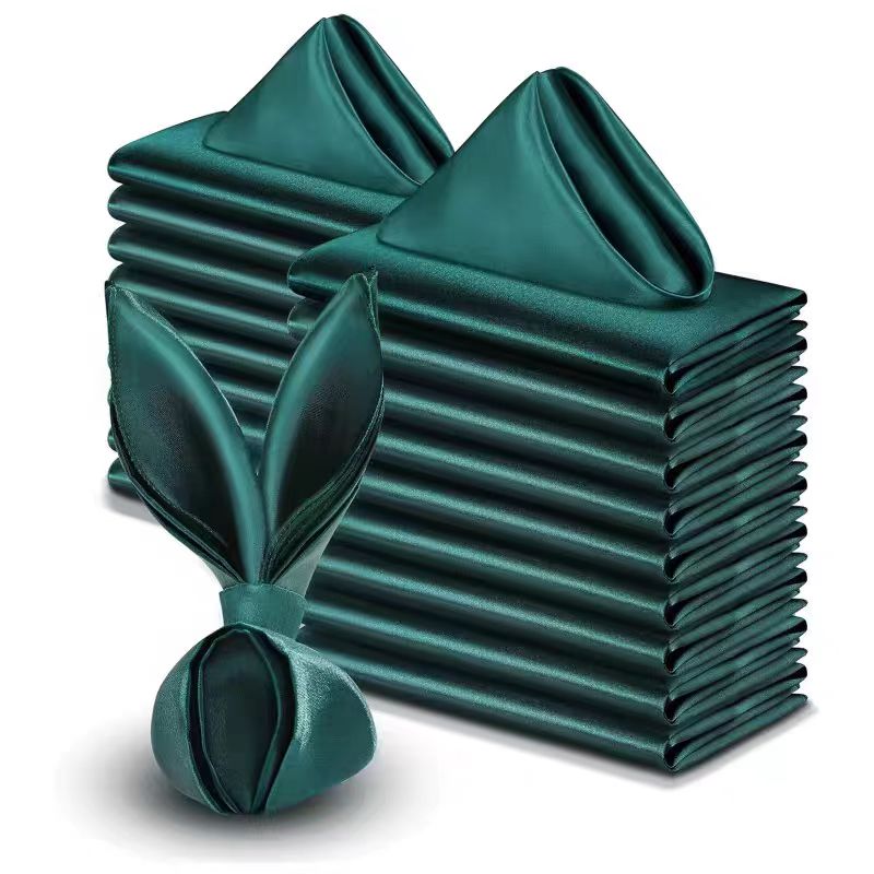 Knitted satin napkins