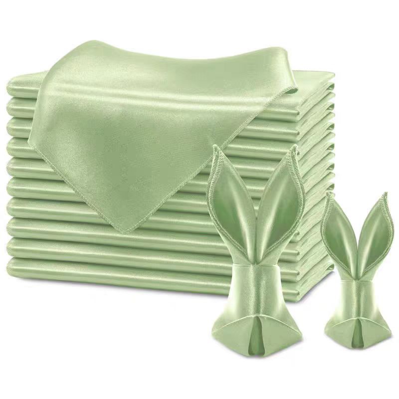 Knitted satin napkins